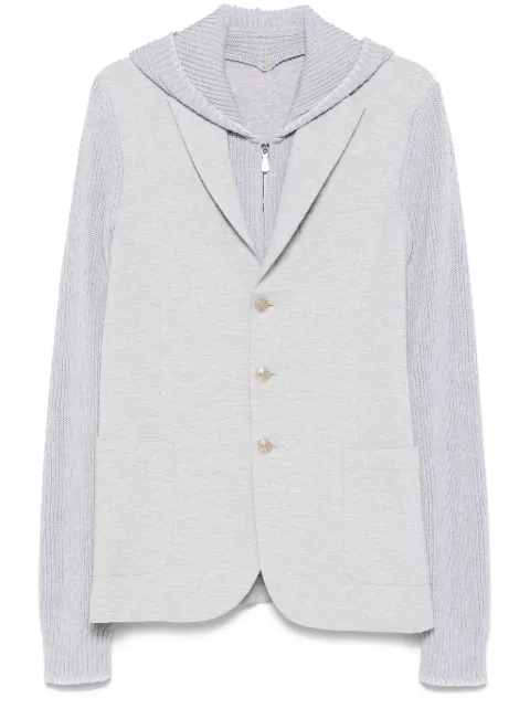 Eleventy knitted-panels blazer