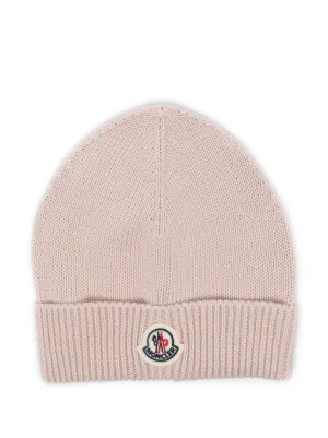 Moncler Enfant ロゴパッチ ビーニー | パープル | FARFETCH JP