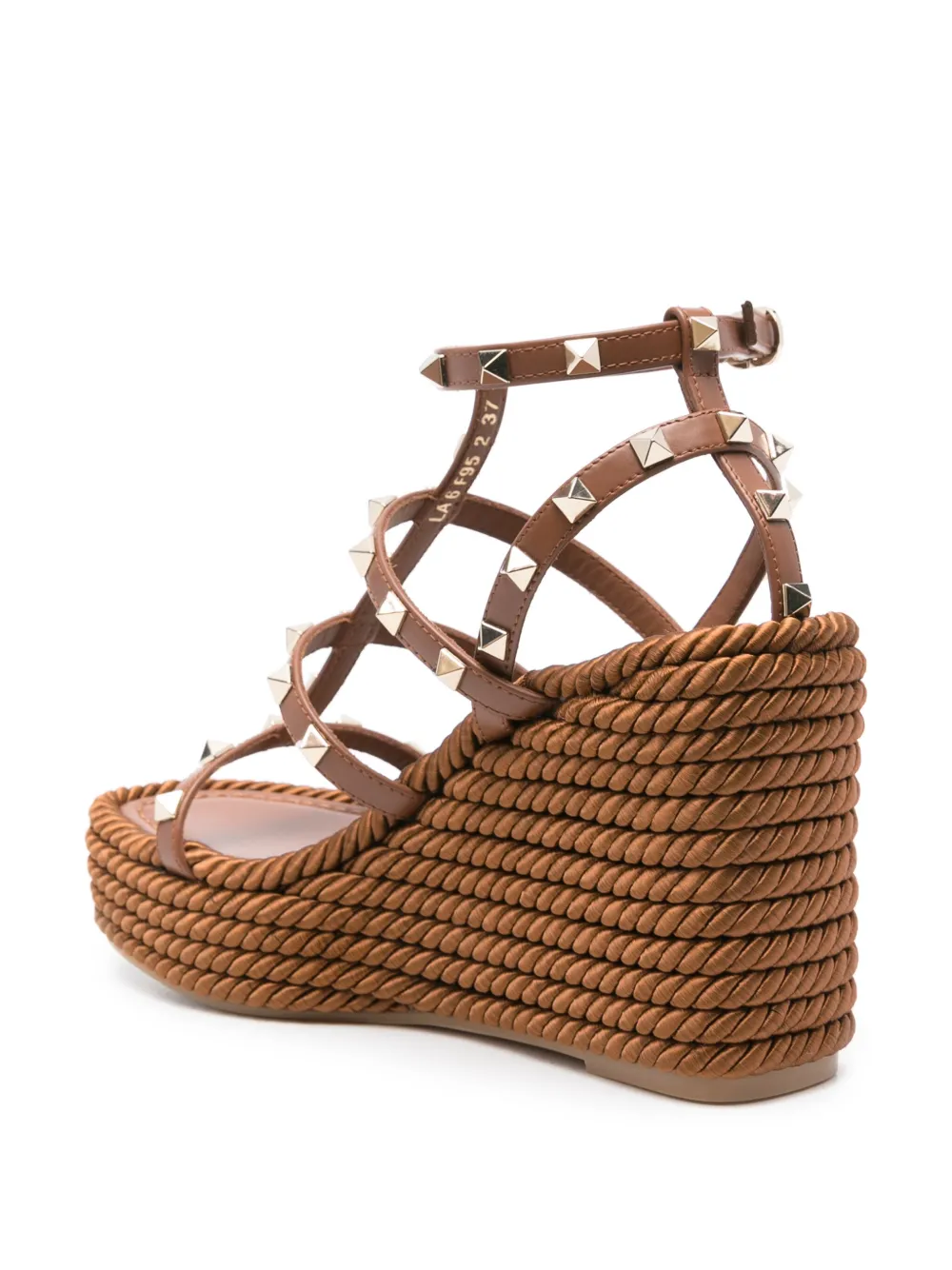 Valentino Garavani 100mm Rockstud sandals Brown