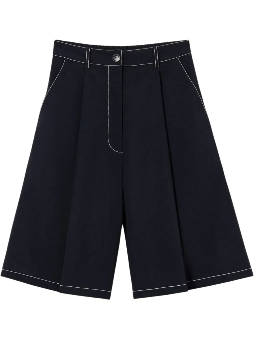 pleated bermuda shorts