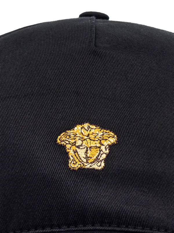 VERSACE ゴールドメデューサ ブラックキャップ VERSACE ヴェルサーチ バロッコプリント メデューサ キャップ