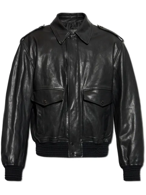 Burberry chamarra bomber de cuero