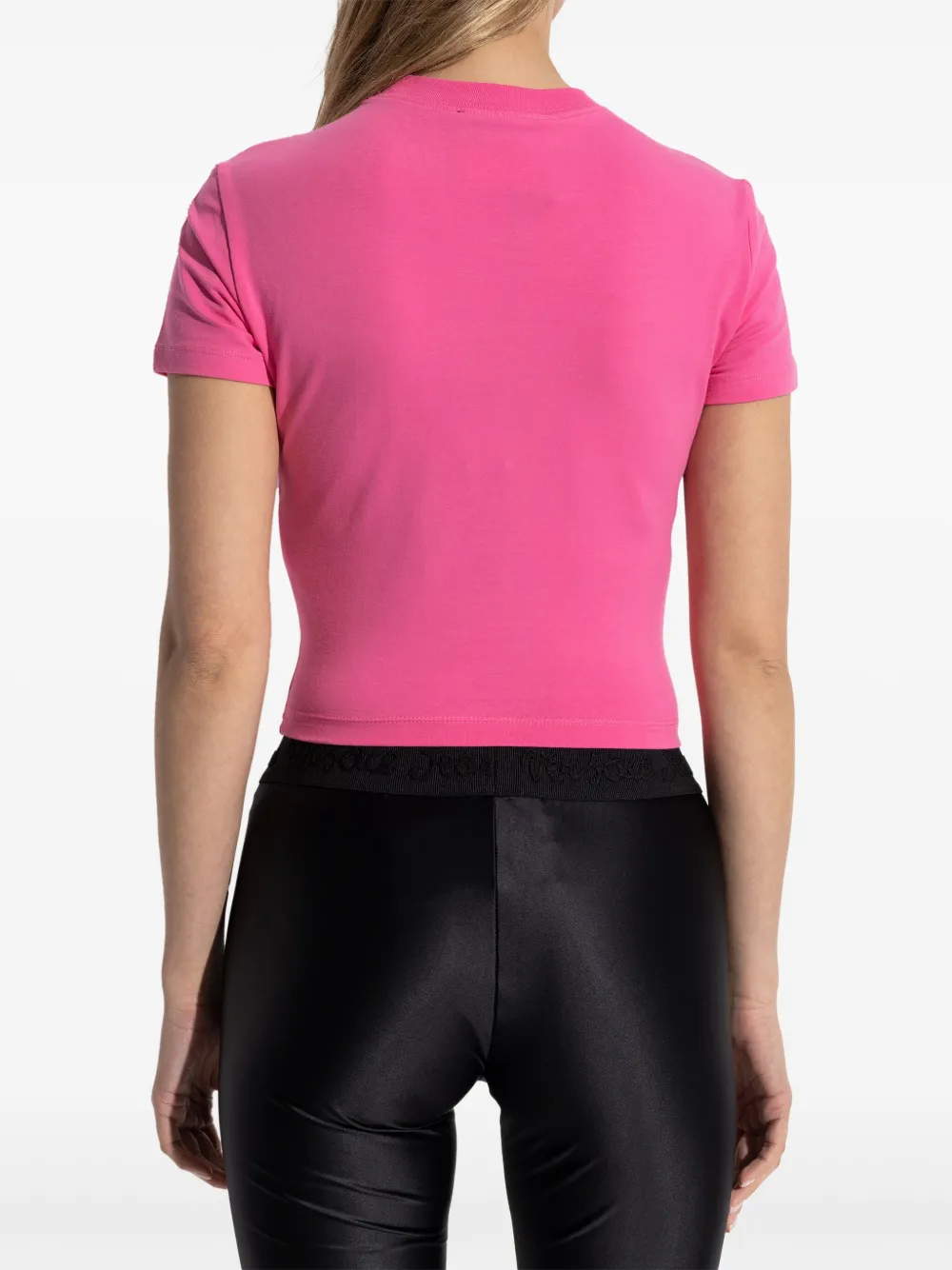 Versace Jeans Couture T-shirt met logopatch Roze