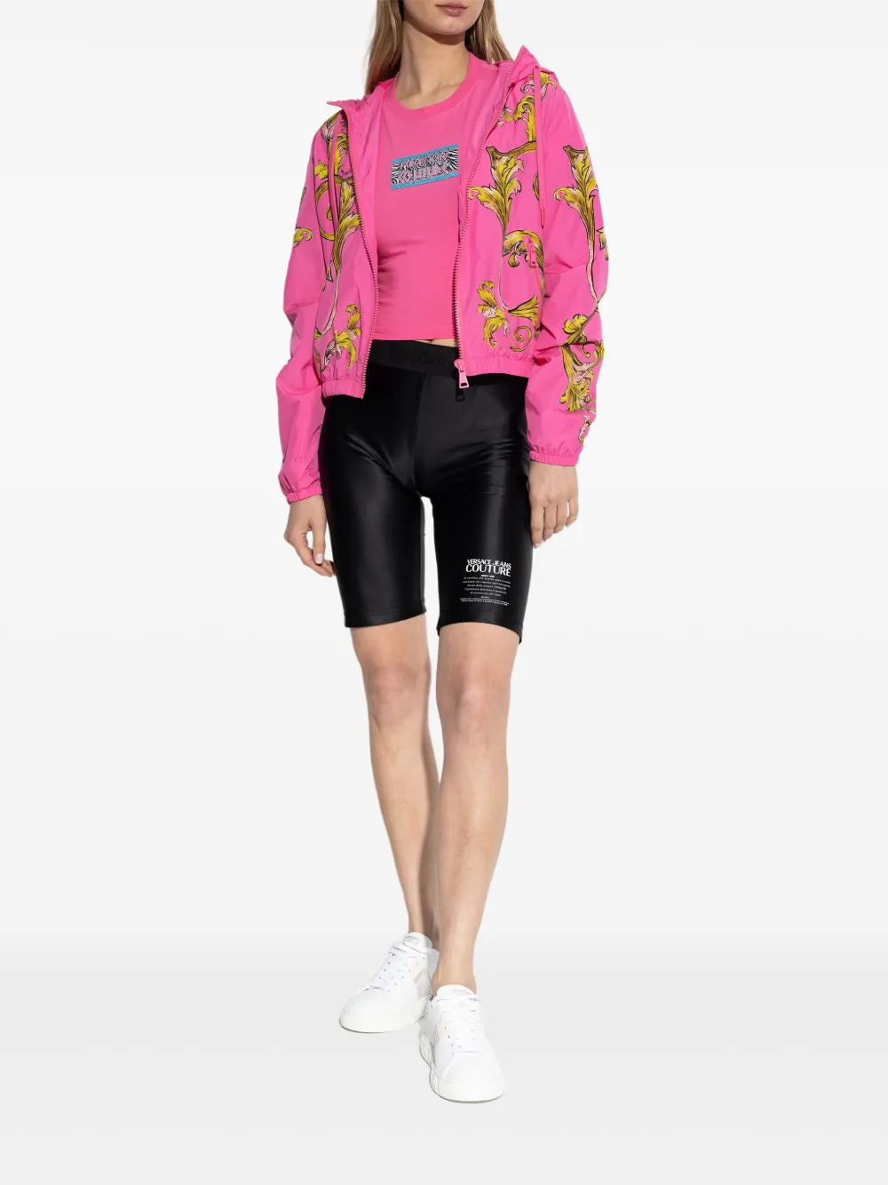 Versace Jeans Couture logo-patch T-shirt - Roze