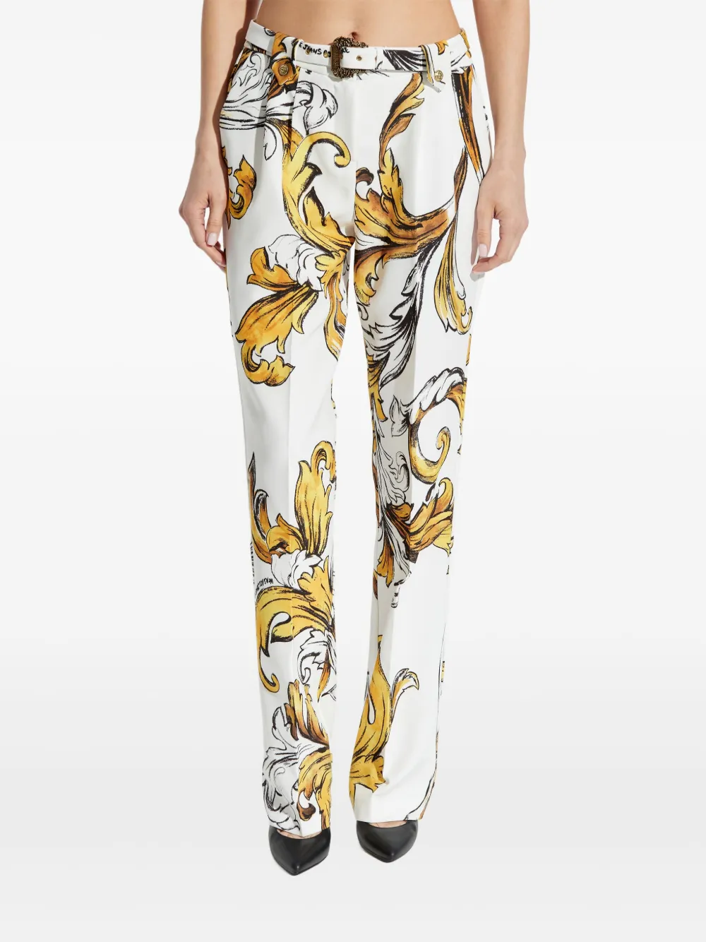 Versace Jeans Couture Outline Barocco broek Wit