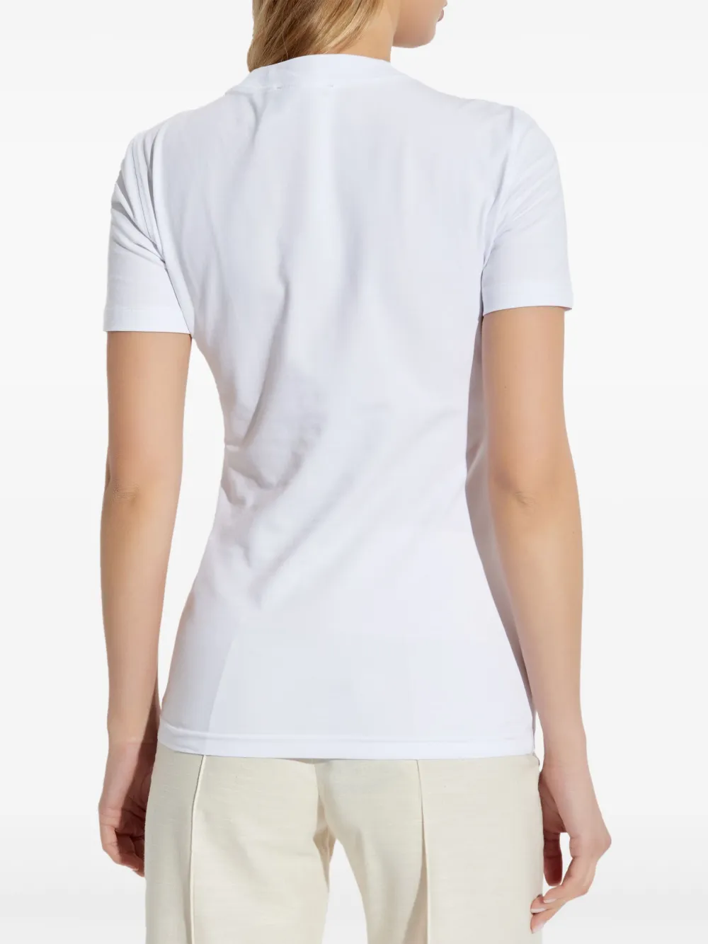 Versace Jeans Couture T-shirt verfraaid met logo Wit