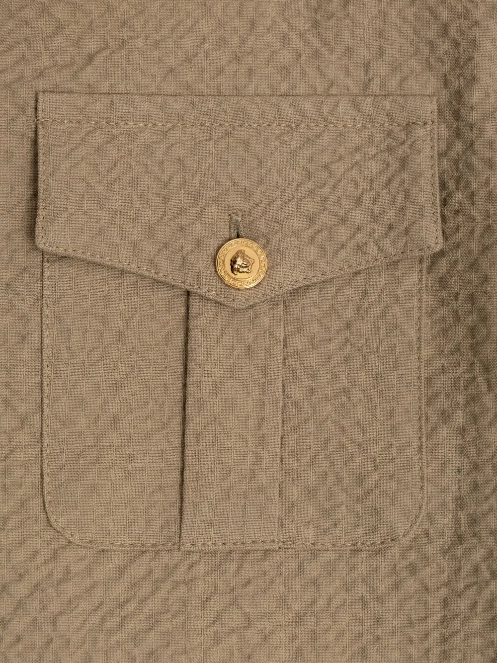 Versace Kids Shirt met geborduurd logo Beige