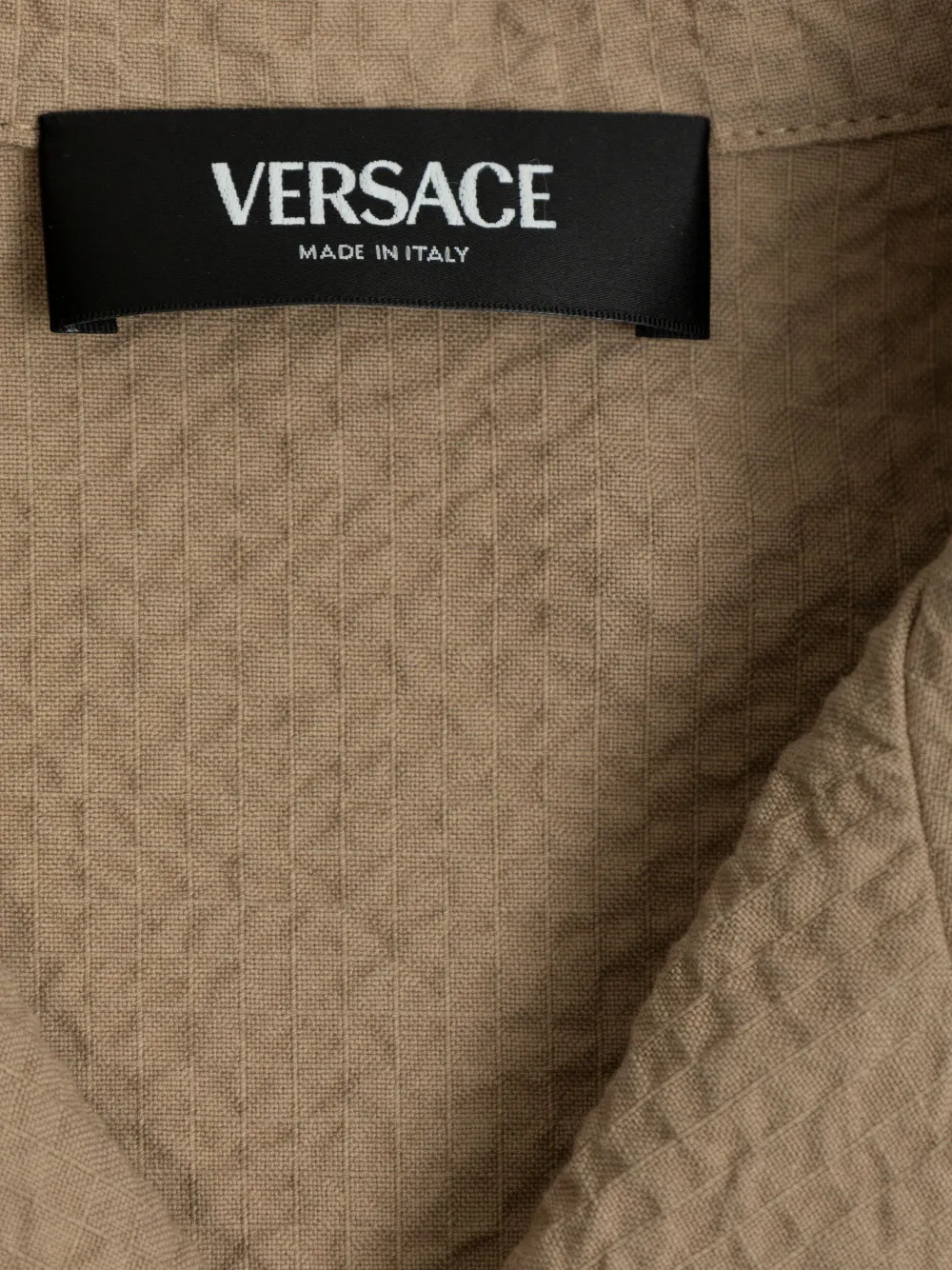 Versace Kids Shirt met geborduurd logo Beige