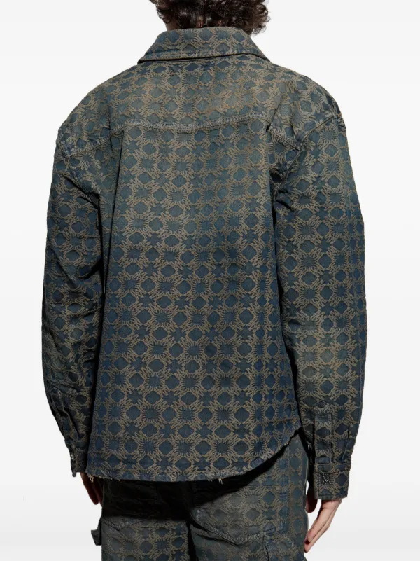 AMIRI MA Quad Jacquard Denim Jacket | Blue | FARFETCH CA
