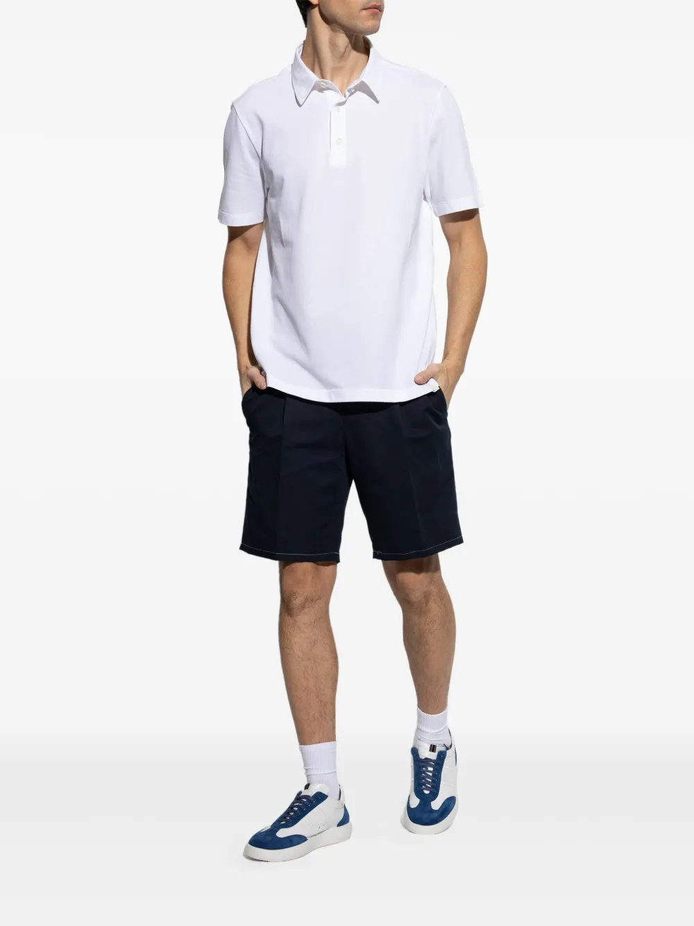 Brioni Linnen shorts - Blauw