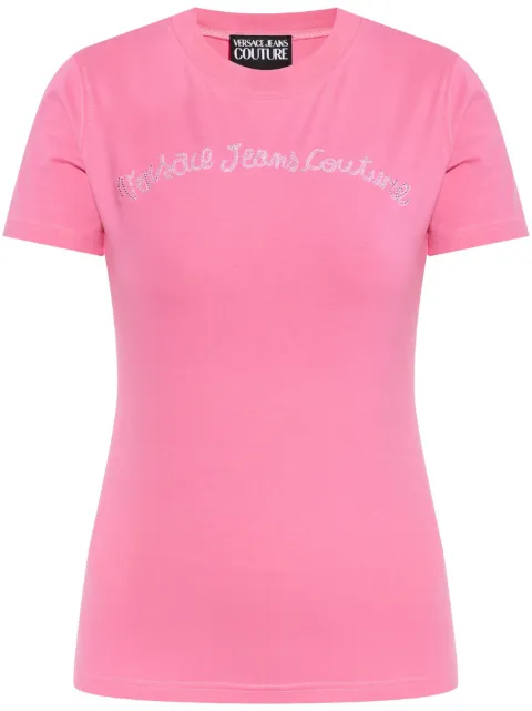Versace Jeans Couture تيشيرت مزين بشعار الماركة