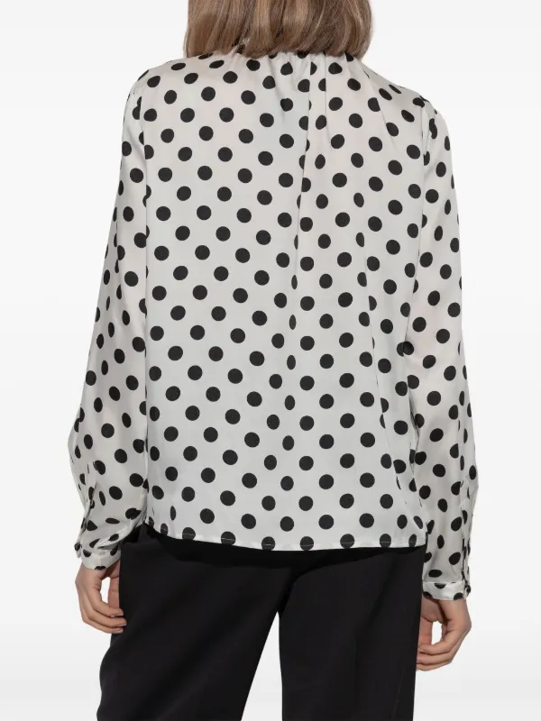 新品本物 Kate JP FARFETCH | ホワイト | ブラウス ポルカドット Spade トップス