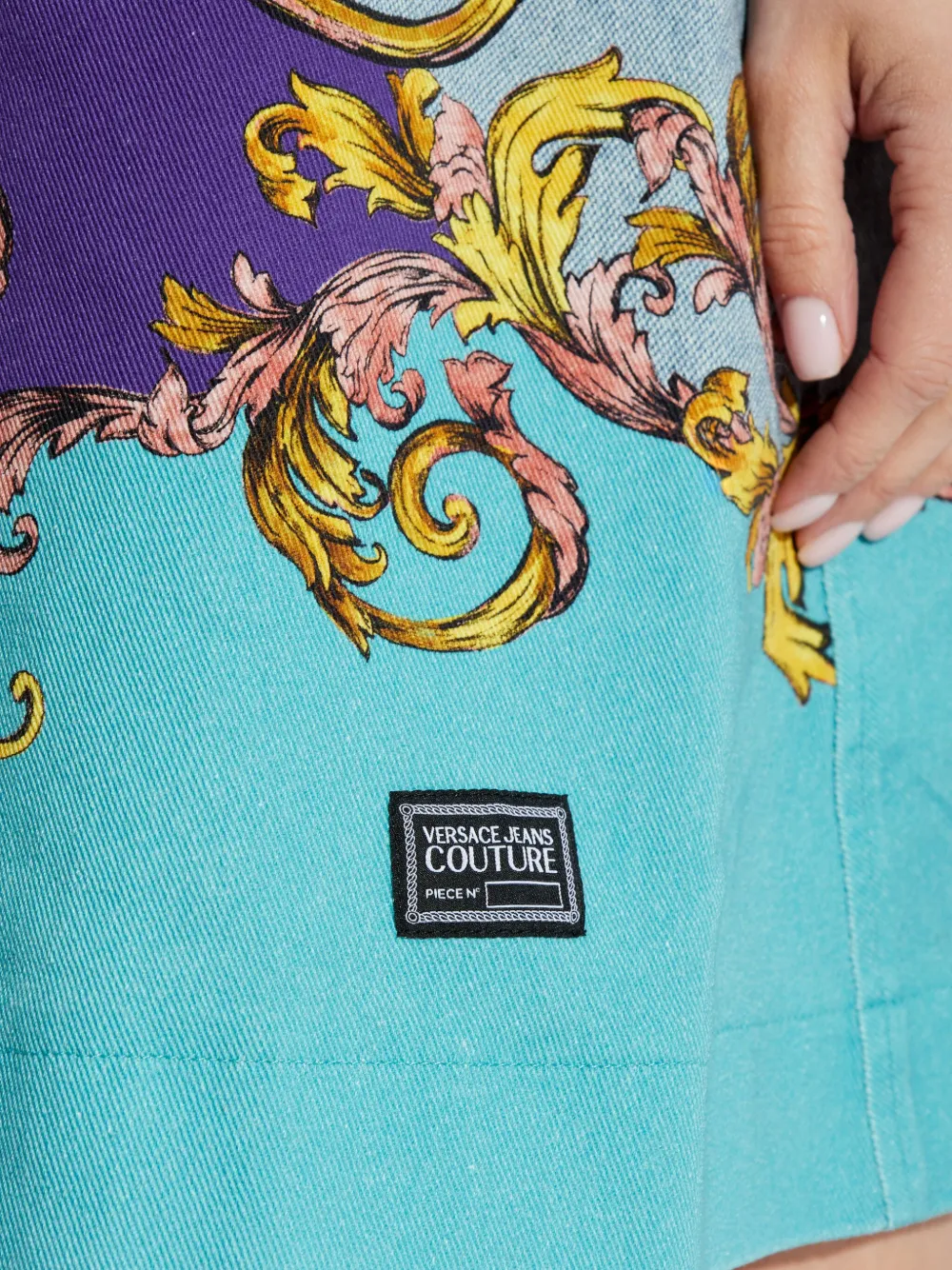 Versace Jeans Couture Outline Barocco jurk Paars