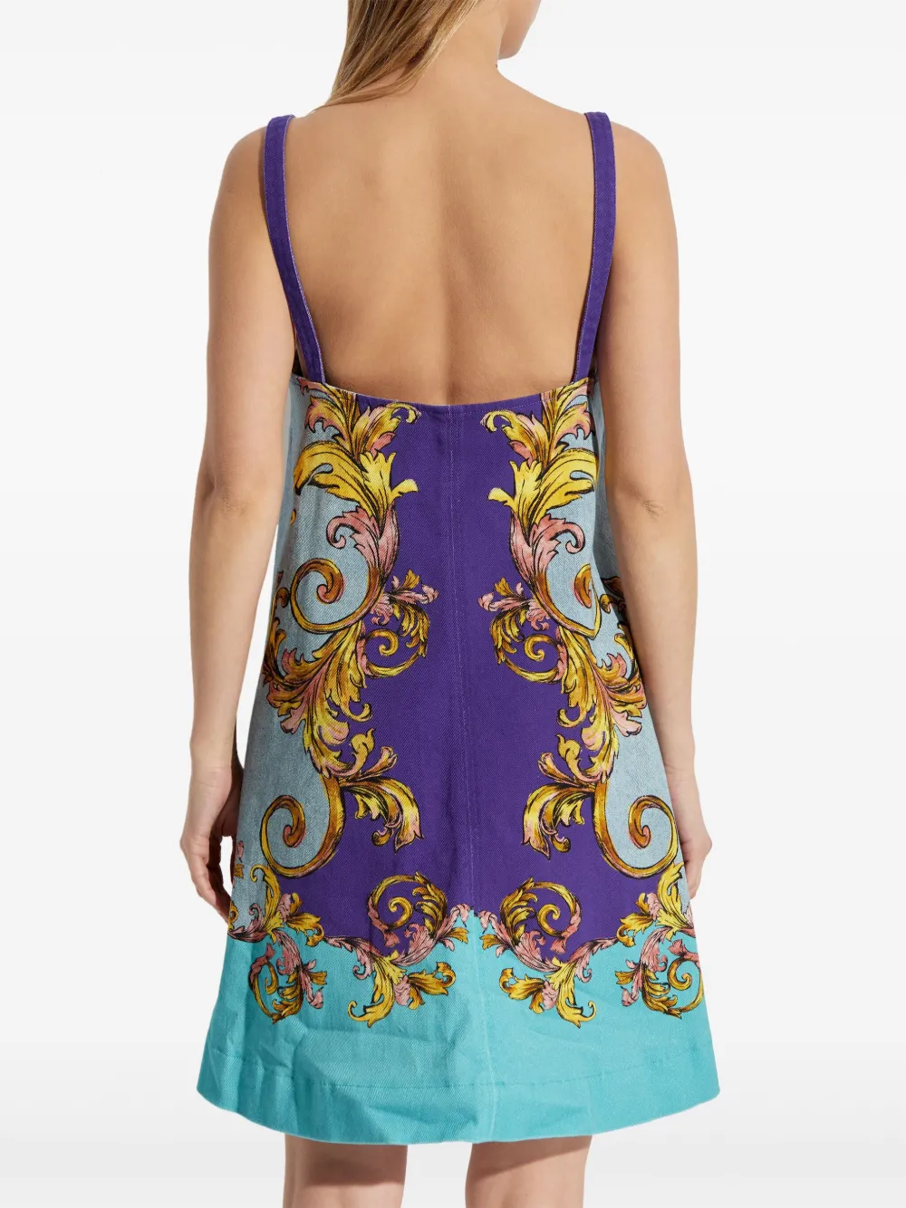 Versace Jeans Couture Outline Barocco jurk Paars