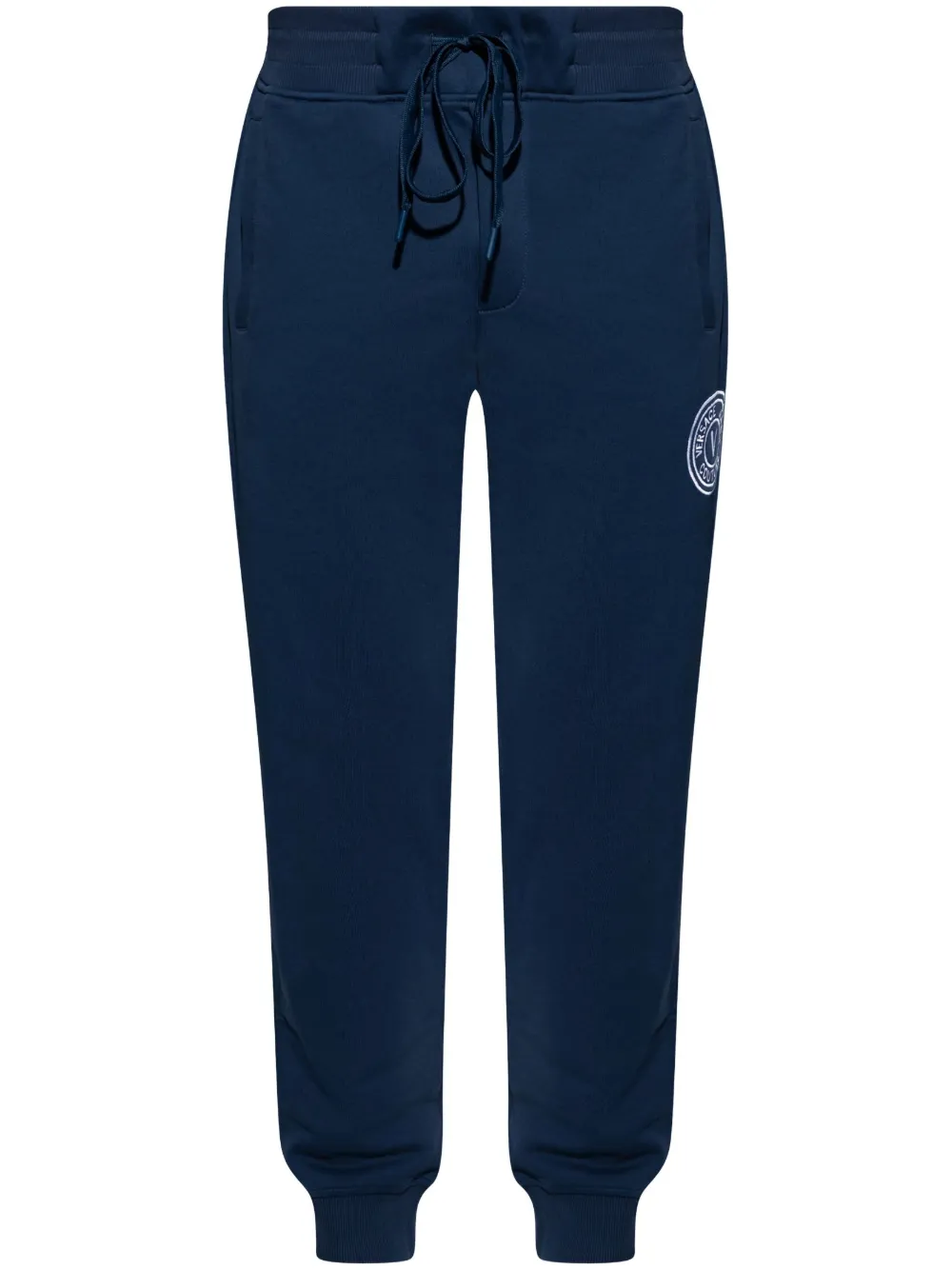 Versace Jeans Couture Trainingsbroek met geborduurd logo Blauw
