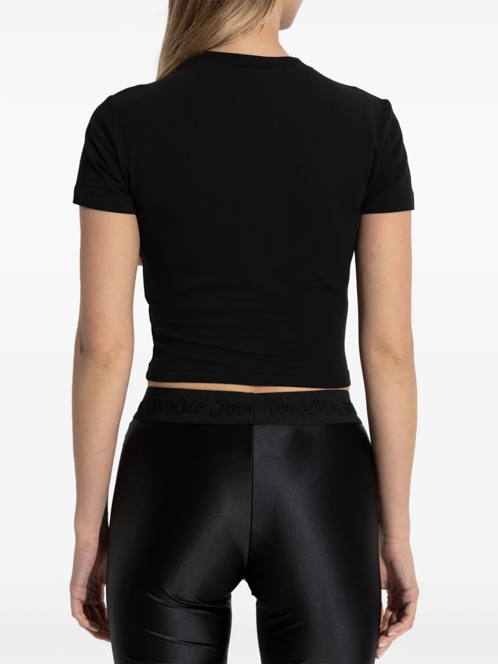 Versace Jeans Couture T-shirt met logopatch Zwart