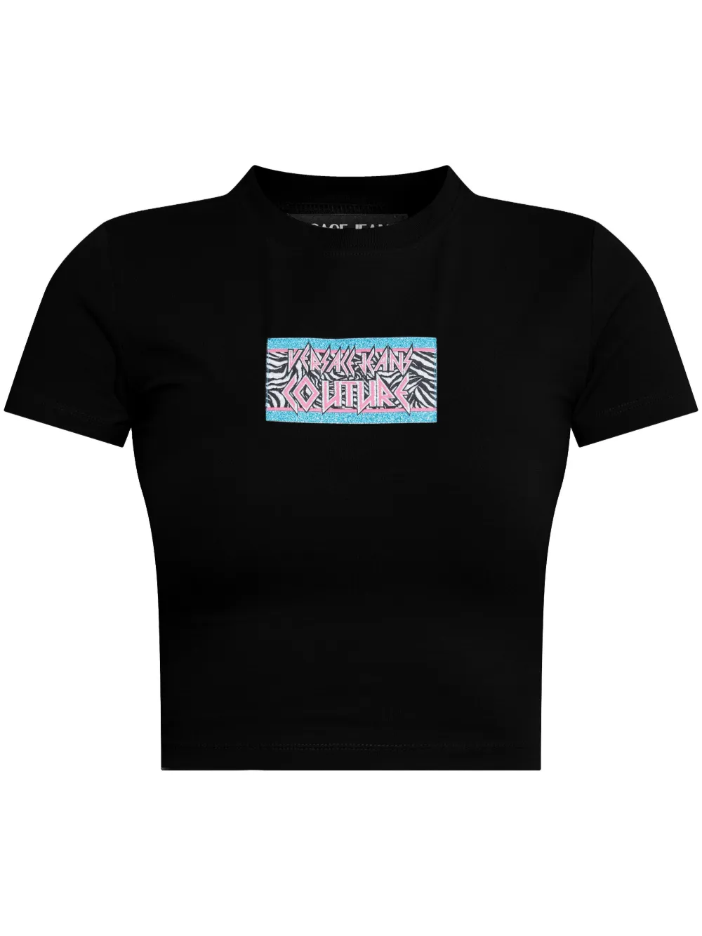 Versace Jeans Couture T-shirt met logopatch Zwart
