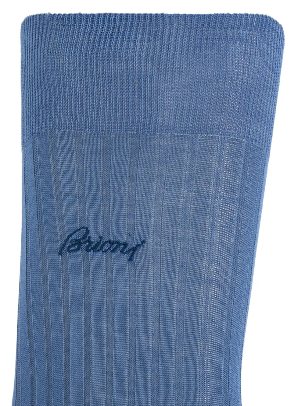 Brioni logo-jacquard socks - Blauw