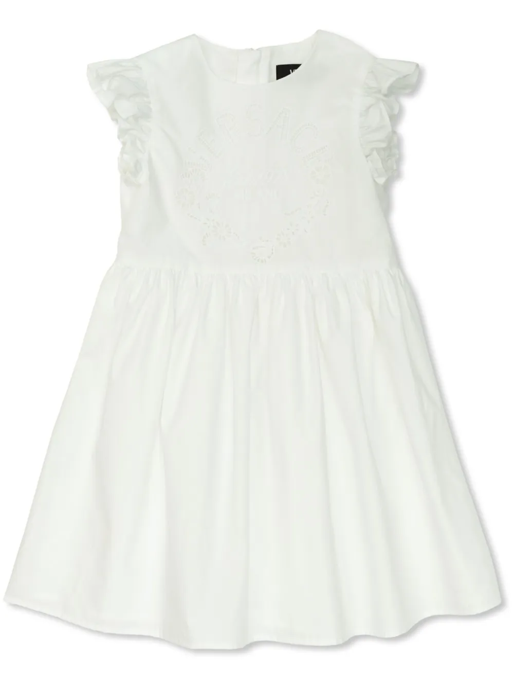 Versace Milano Stamp Dress In White