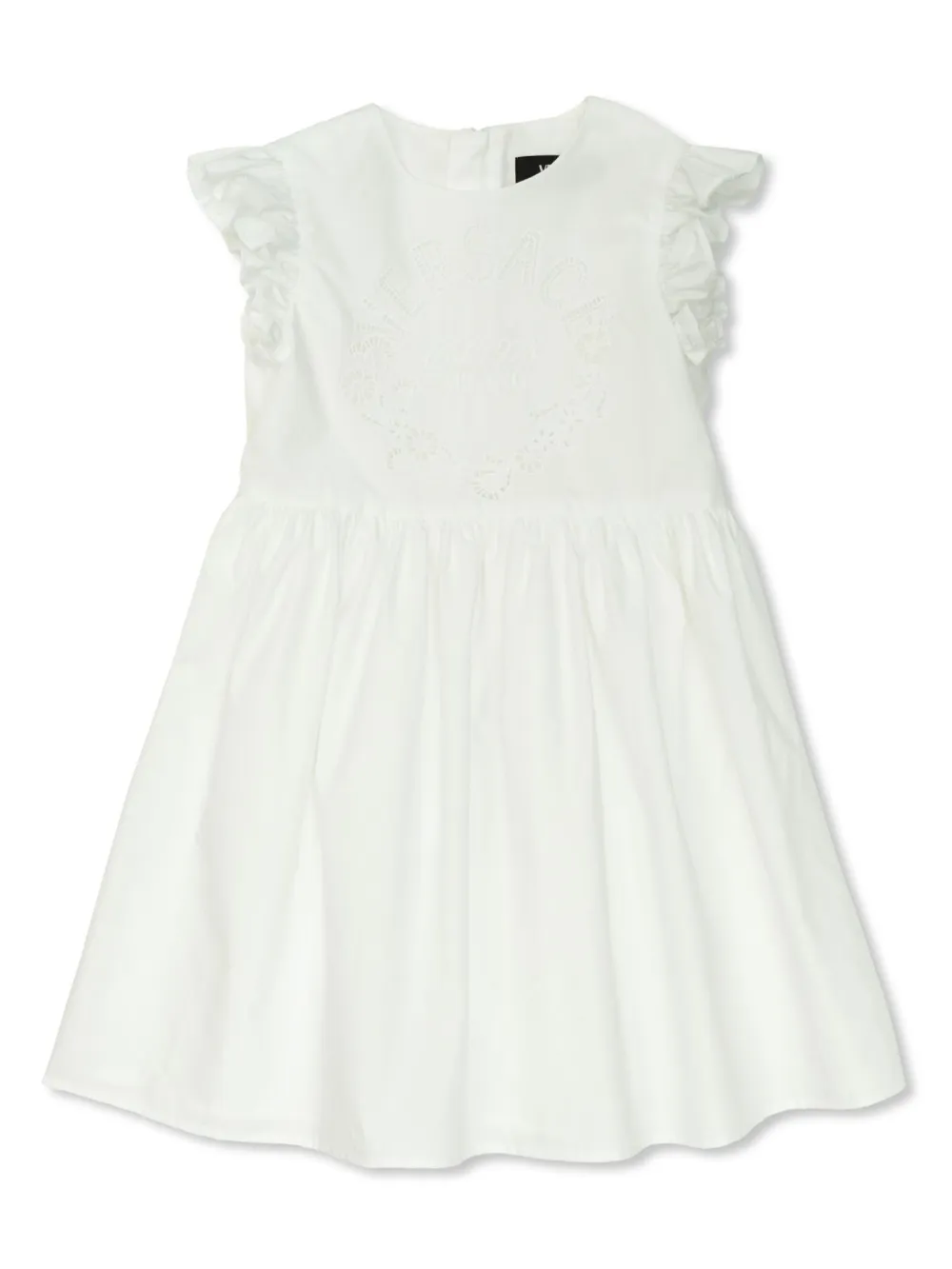 Versace Kids Milano Stamp ドレス - ホワイト Versace Kids Milano Stamp ドレス - ホワイト