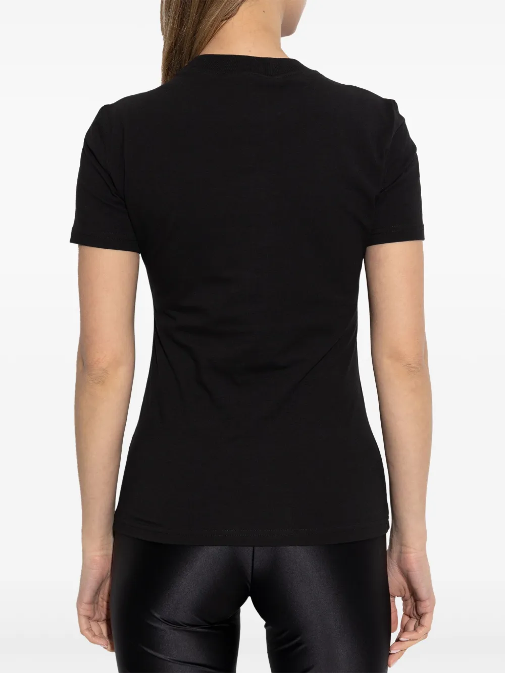 Shop Versace Jeans Couture Logo-print T-shirt In Schwarz