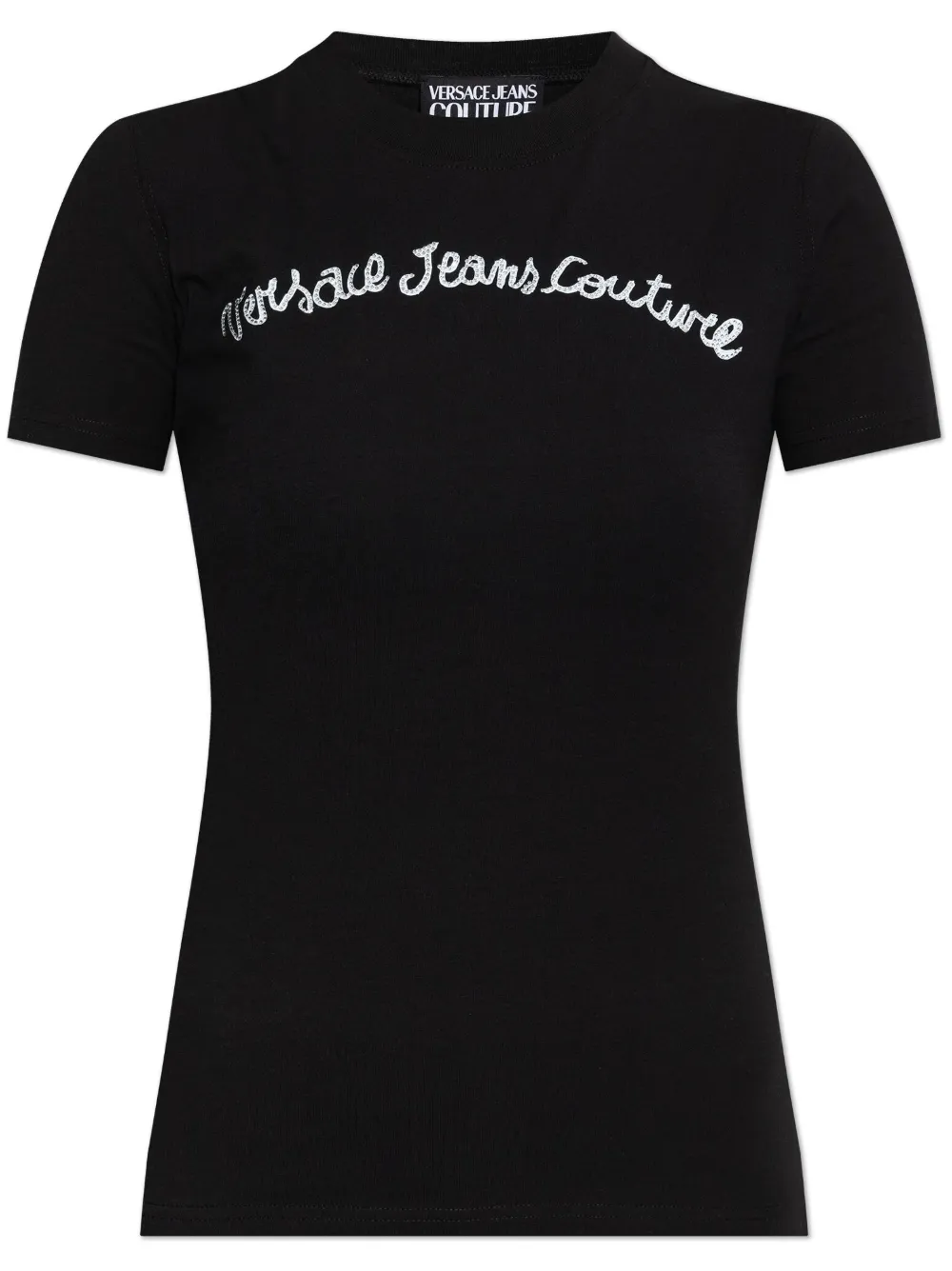 Versace Jeans Couture T-shirt met logoprint Zwart