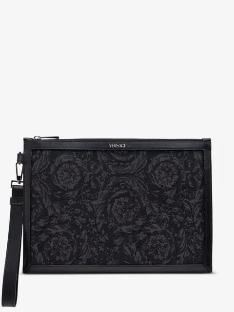 Versace شنطة كلاتش جاكار بنقش الباروك
