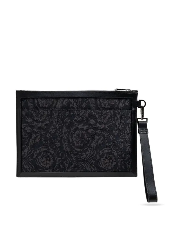 Versace Barocco-jacquard Clutch Bag Black FARFETCH PH