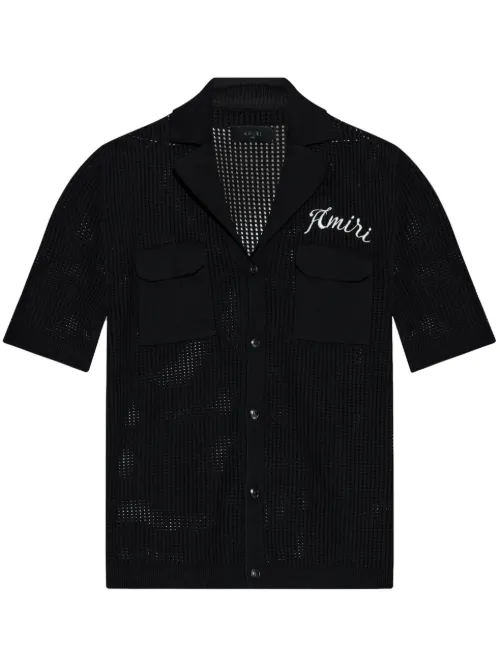 AMIRI chemise à logo brodé - Noir - AMIRI - Modalova