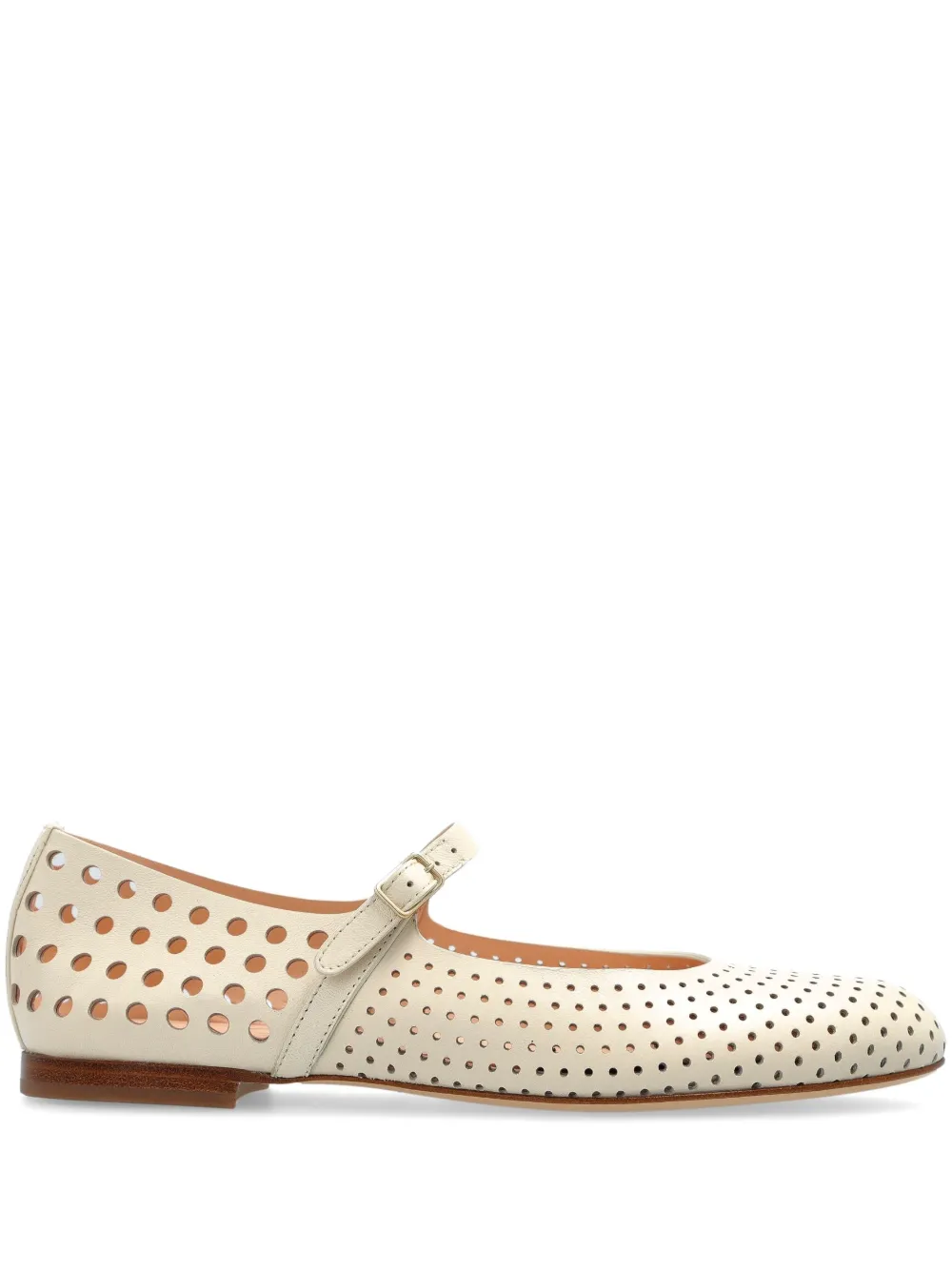 AGL perforated-design ballet flats Wit