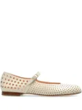 AGL perforated-design ballet flats - White