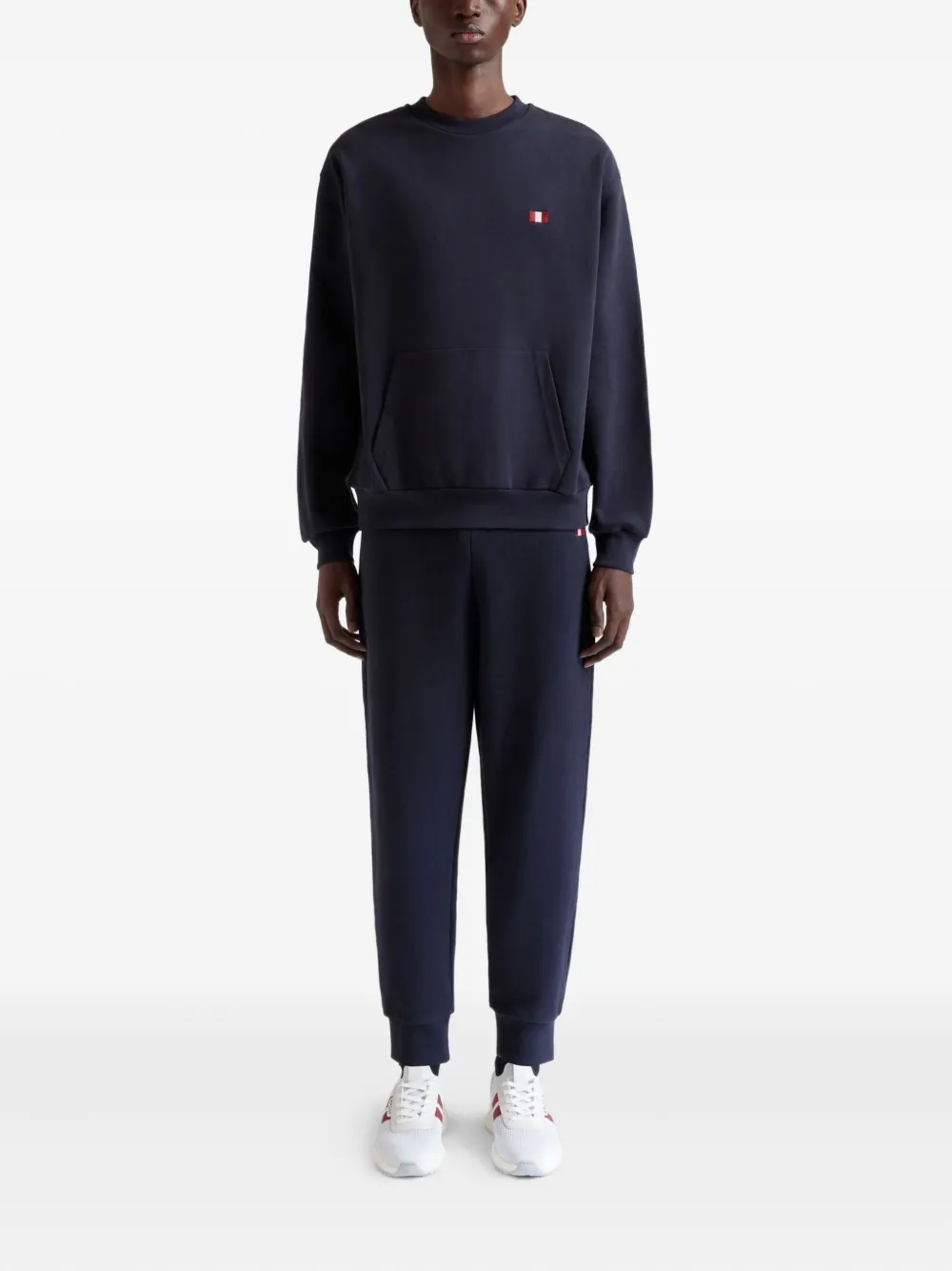 Bally Flag-embroidered Sweatshirt In Blue