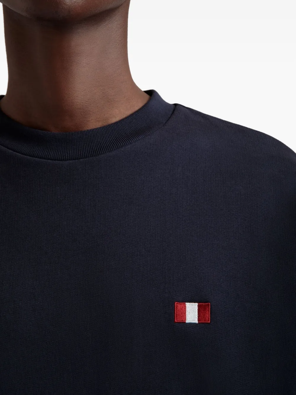 Bally Flag-embroidered Sweatshirt In Blue