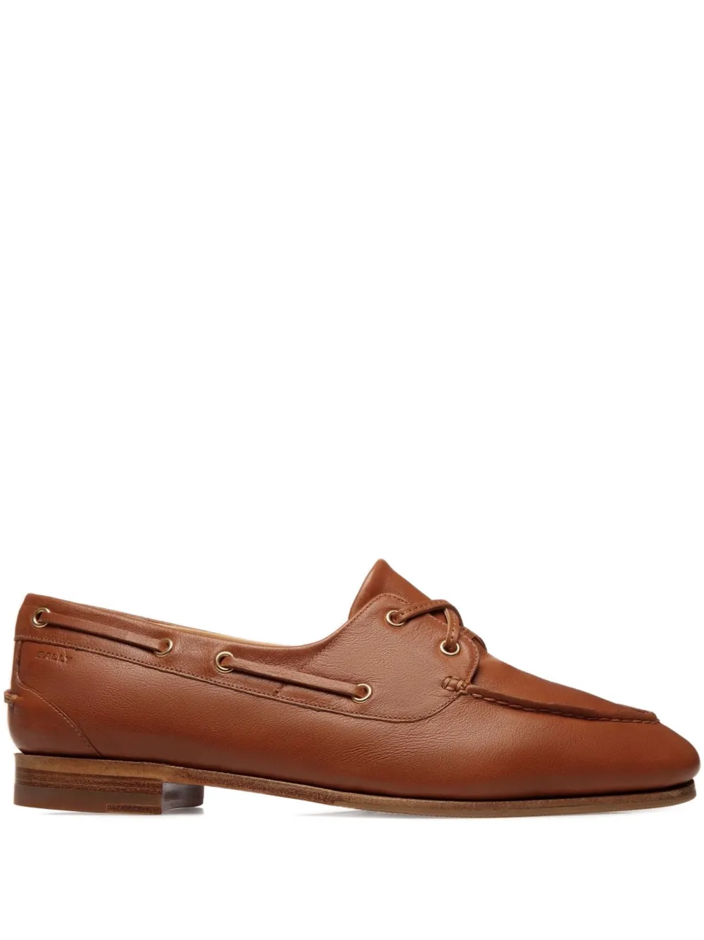 Bally Plume leather lace-up loafers Brown