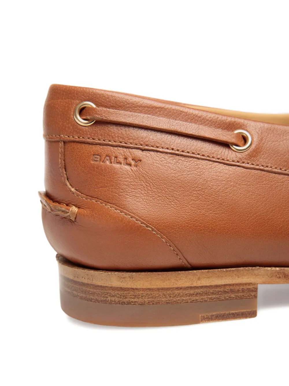 Bally Plume leather lace-up loafers Brown