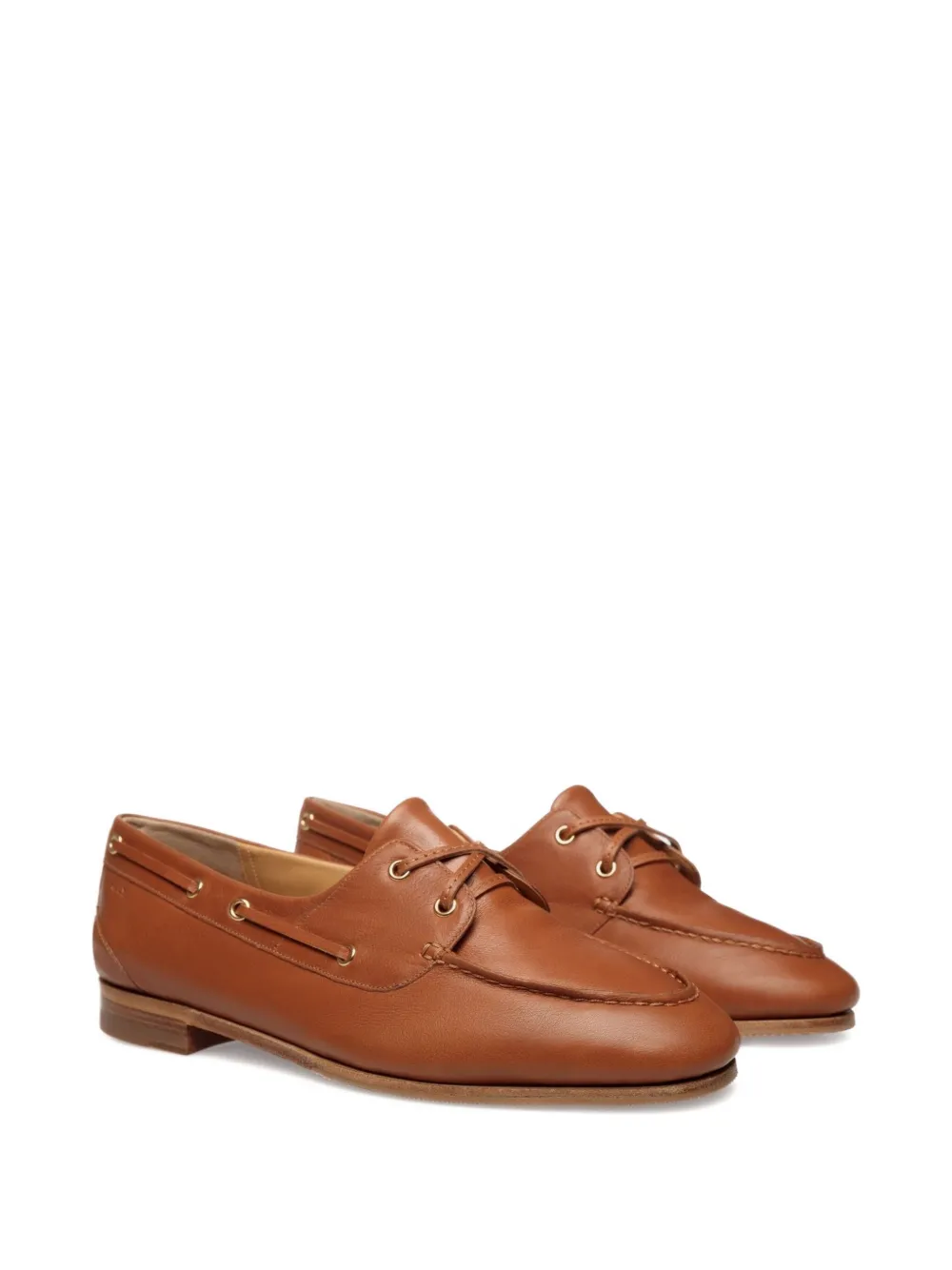Bally Plume leather lace-up loafers Brown