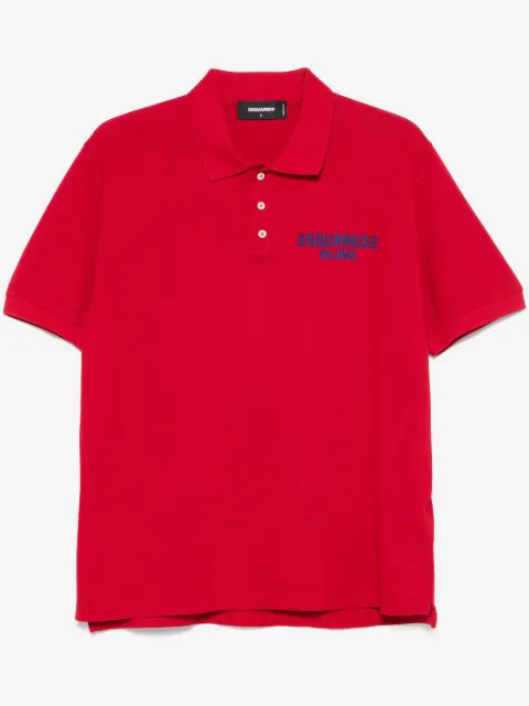DSQUARED2 playera tipo polo con parche del logo