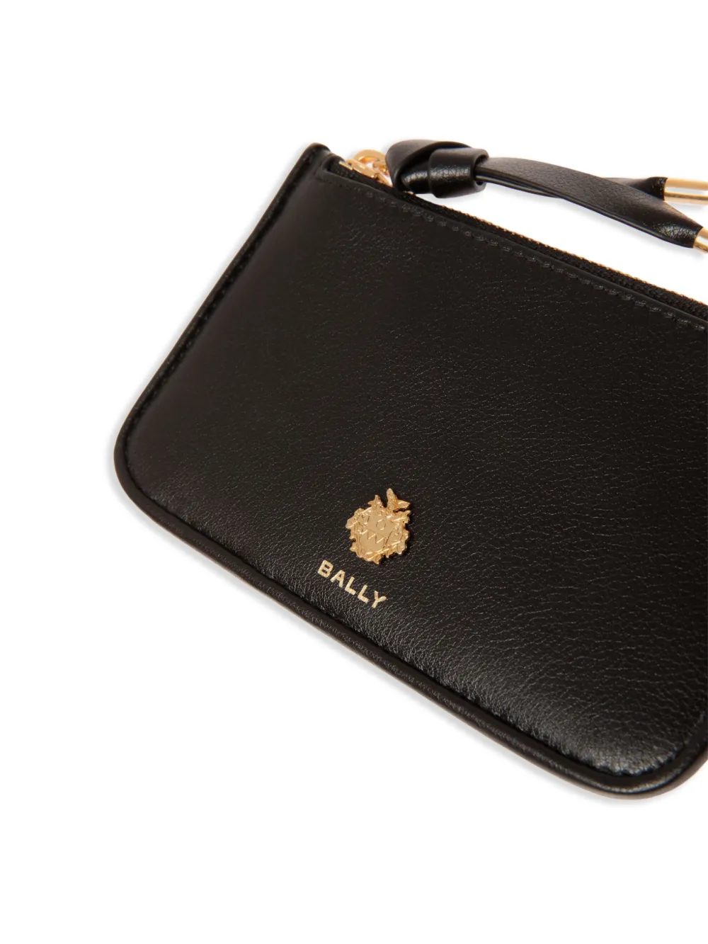 Bally Leren pasjeshouder Zwart