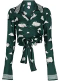Casablanca graphic-print blouse - Green