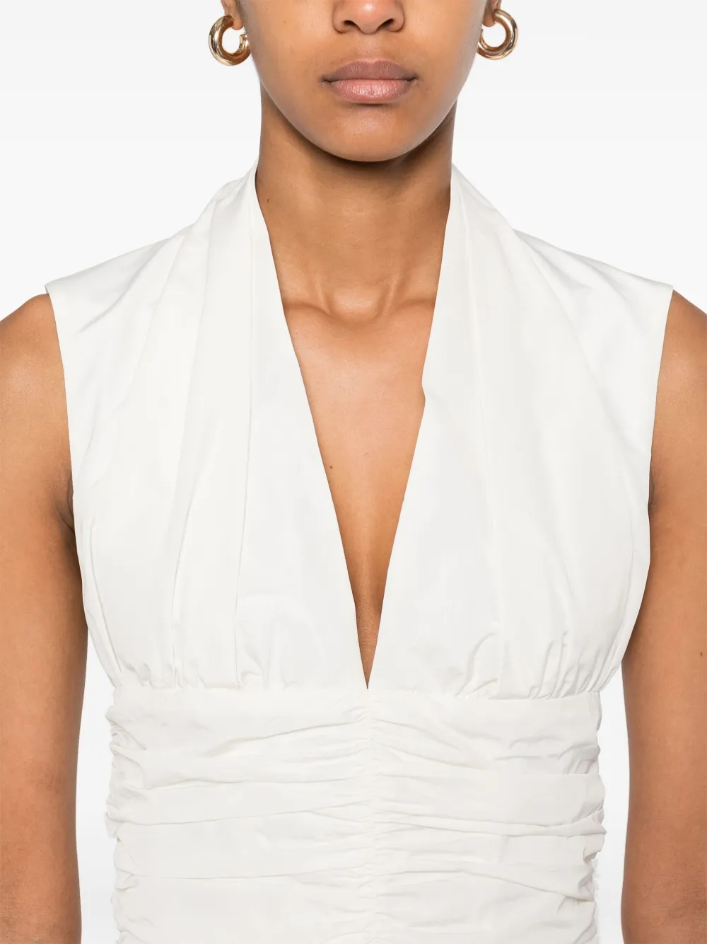 Patou Mini-jurk met open rug Wit