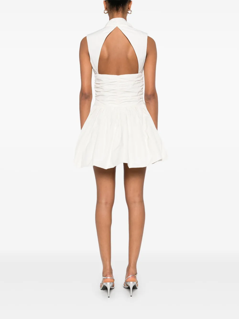 Patou Mini-jurk met open rug Wit