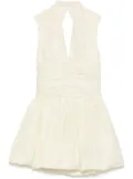 Patou open-back bubble mini dress - White