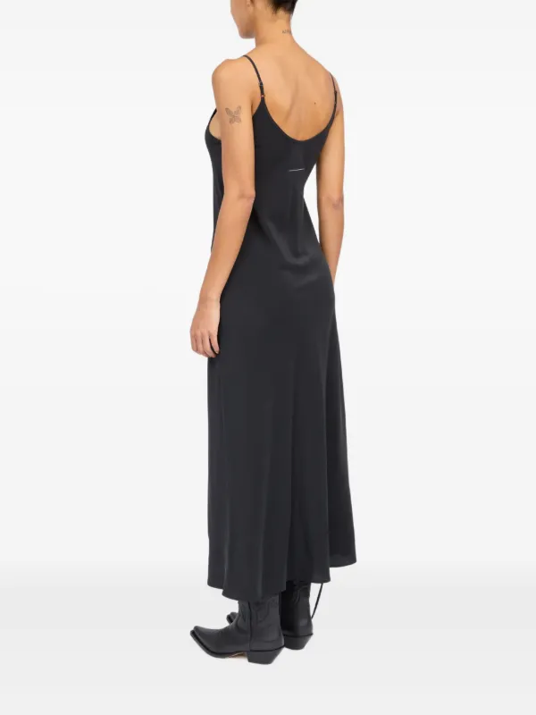 ワンピース MM6 MAISON MARGIELA SILK MAXI DRESS MM6 Maison Margiela Silk Maxi Dress | Black | FARFETCH