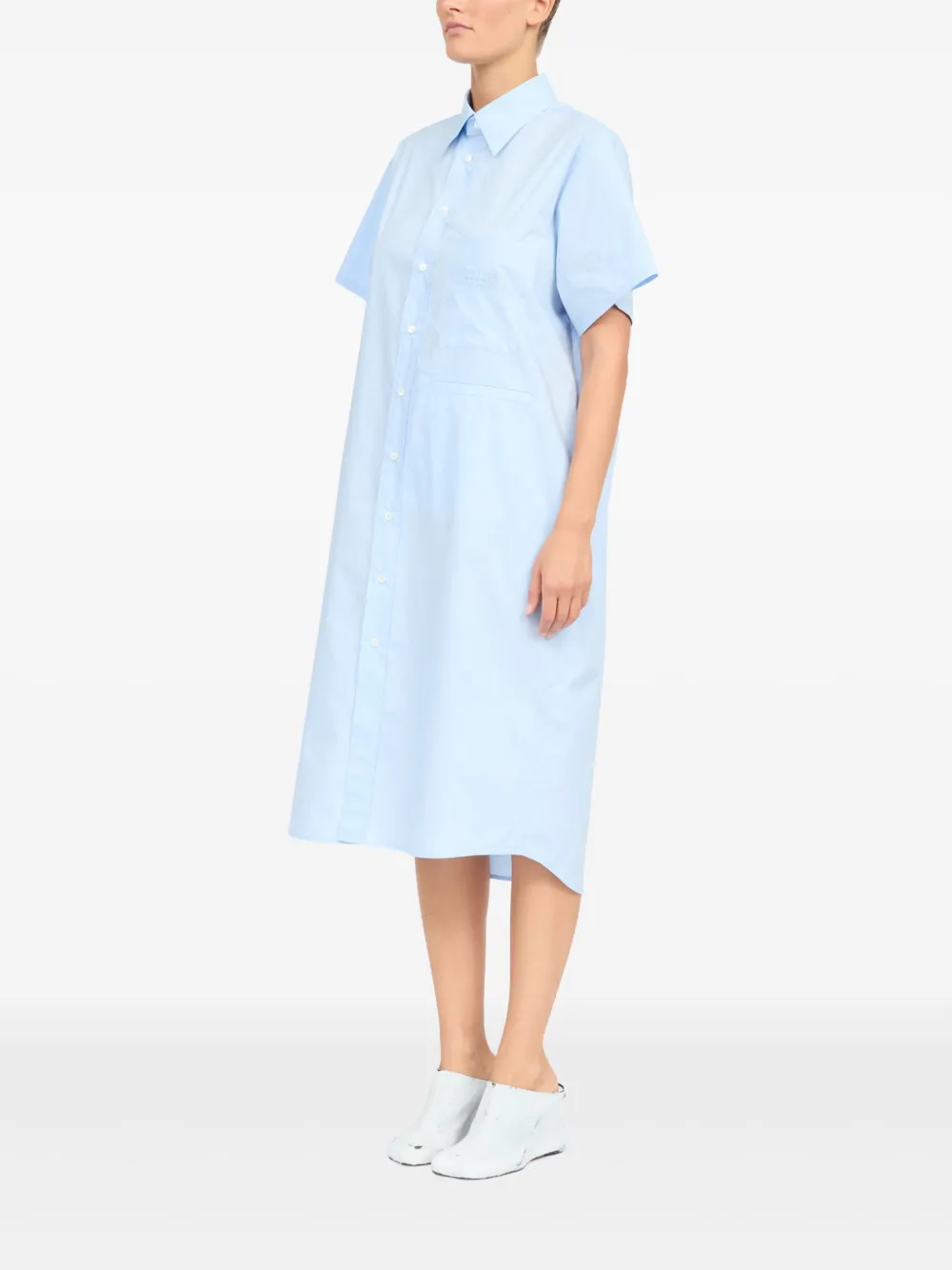 MM6 Maison Margiela Katoenen shirtjurk Blauw
