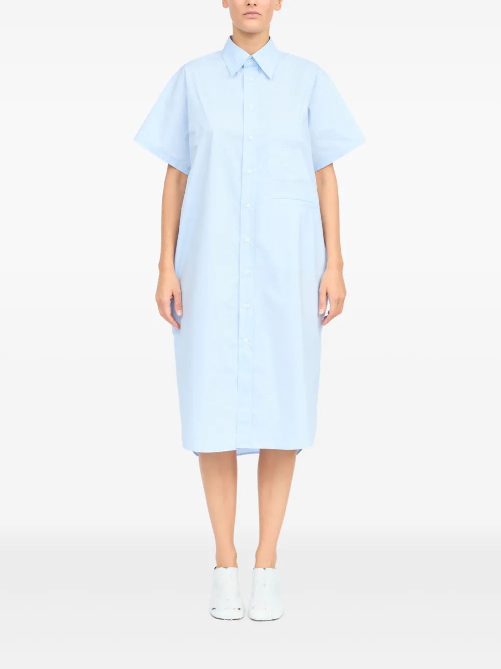 MM6 Maison Margiela Katoenen shirtjurk - Blauw