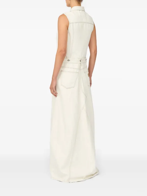 Maison Margiela Denim Maxi Dress - Neutrals