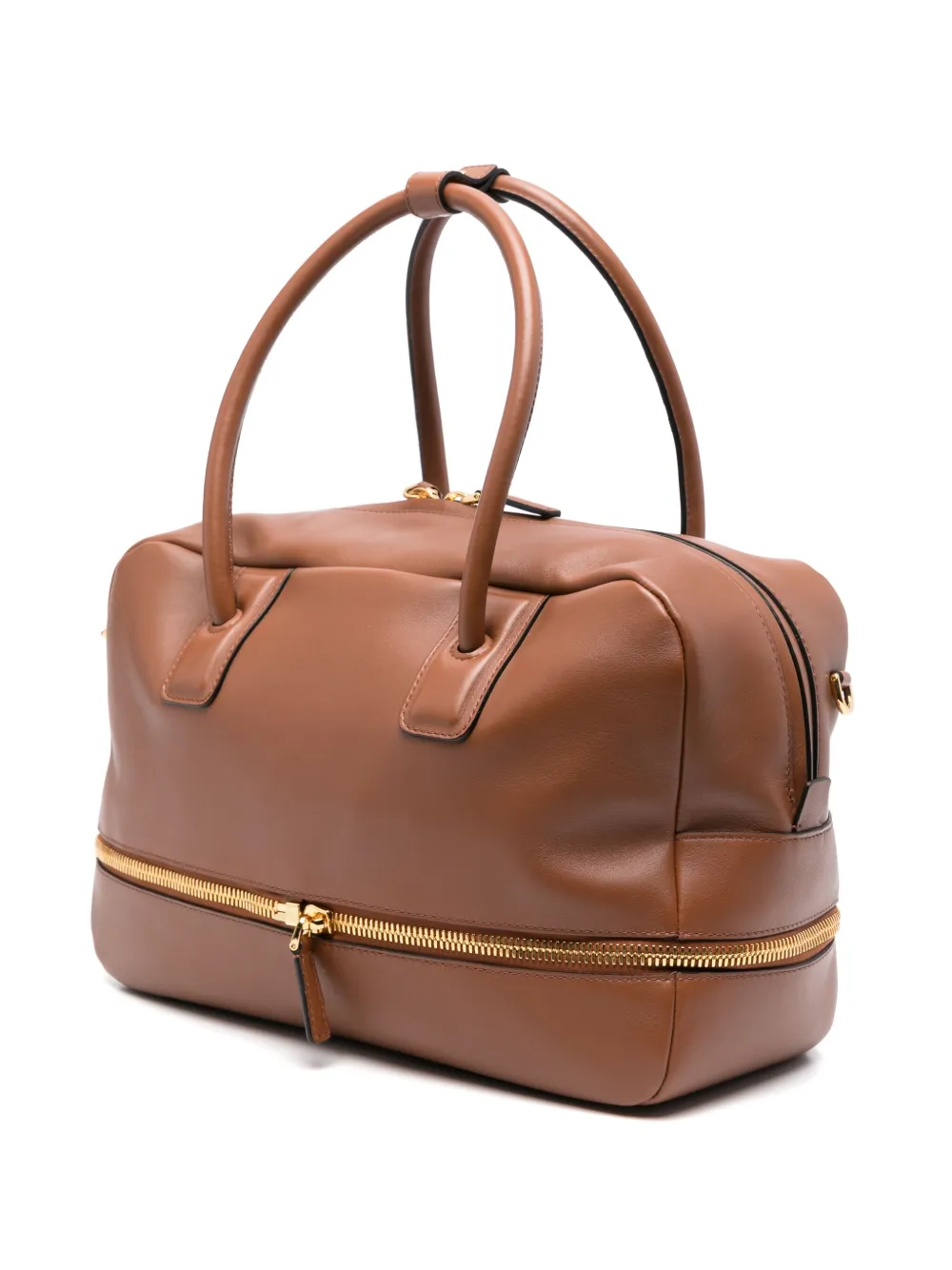 Moschino Leren shopper Bruin
