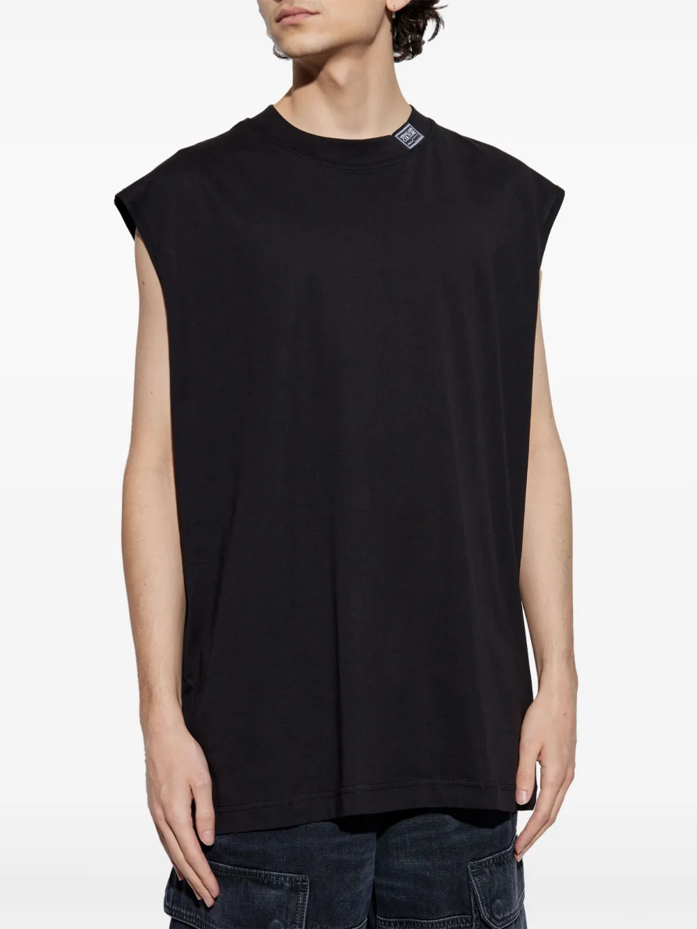 Versace Jeans Couture T-shirt met logo Zwart