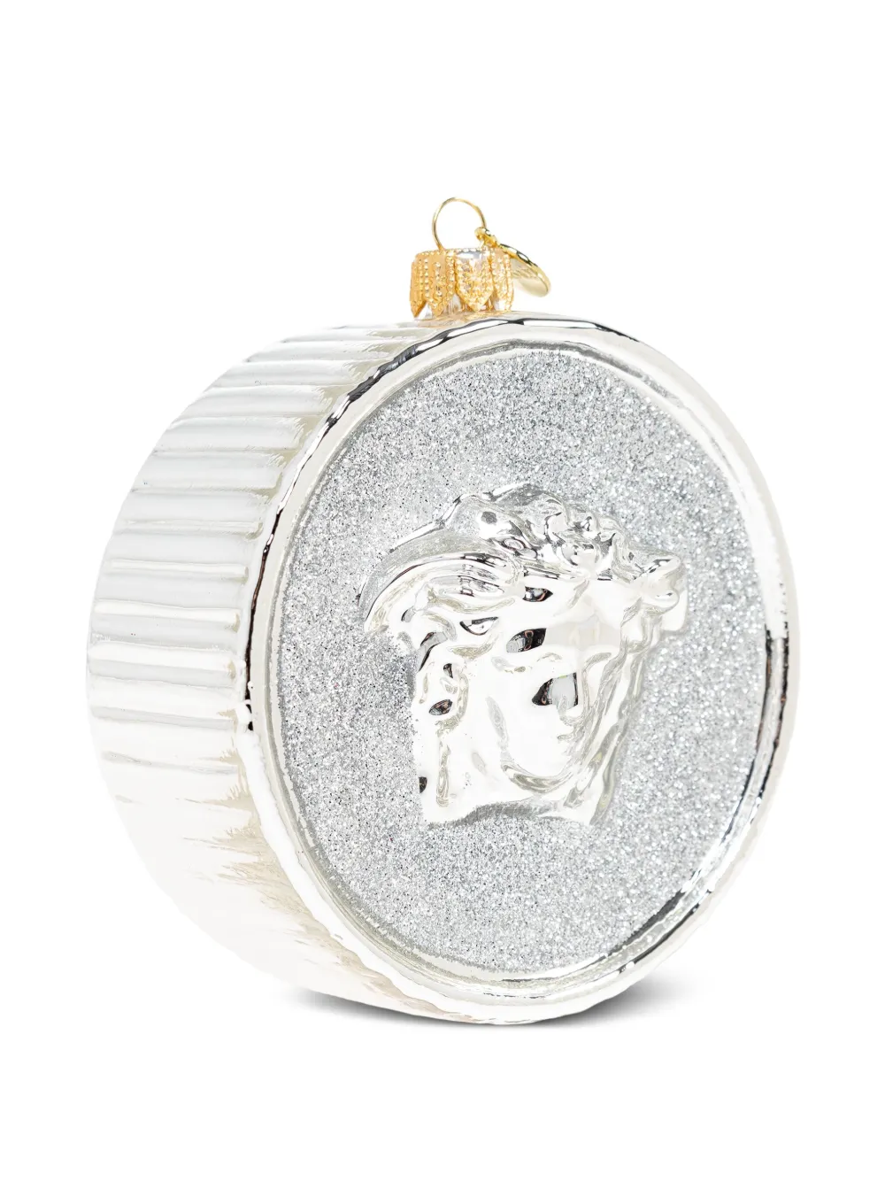 Versace Coin Holiday Ornament In Silver