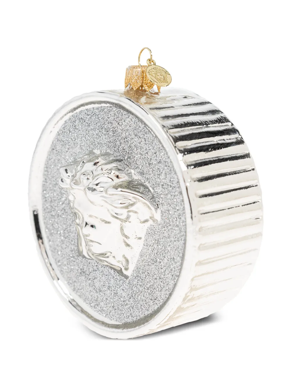 Versace Coin Holiday Ornament In Silver